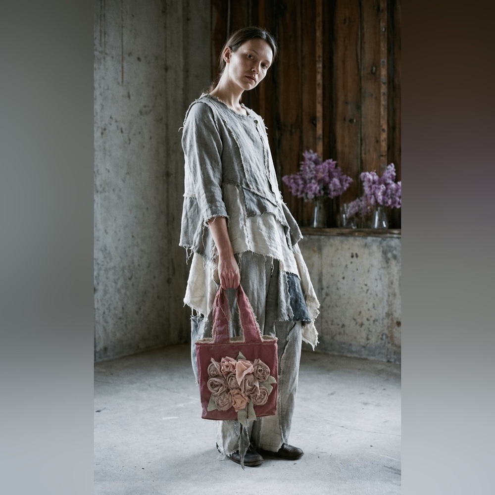 “Clochard de Luxe” Floral Applique Tote